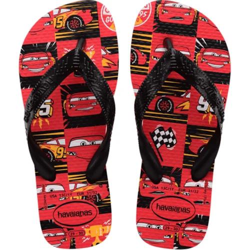 SANDALIA HAVAIANAS INFANTIL CARS VERMELHO PRETO 25 26