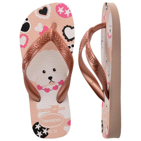 HAVAIANAS KIDS TOP PETS ROSA B/DOU BL 29/30
