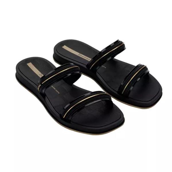 Sandalia Ipanema Glow Slide Fem Ad Pto/Pto/Dour