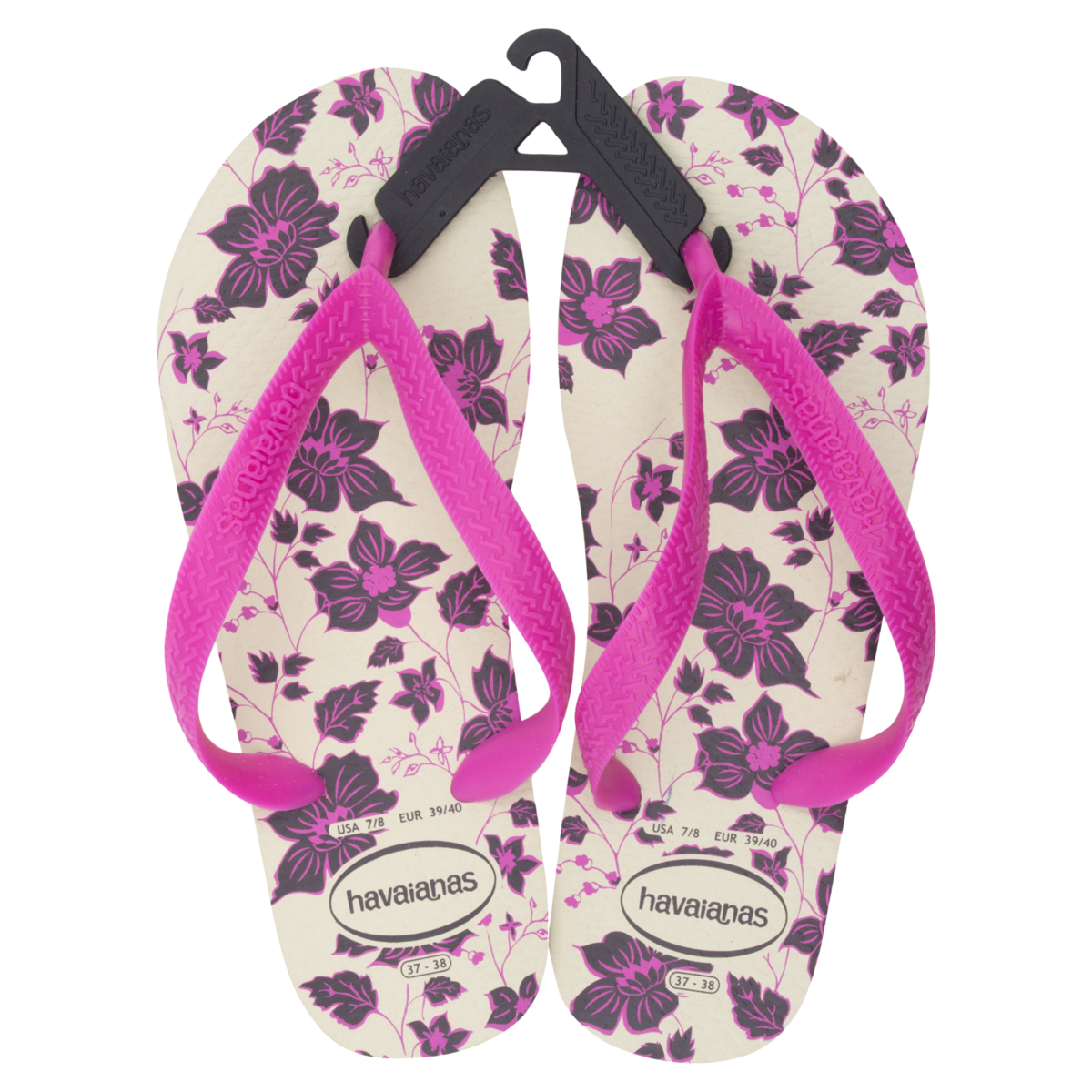 HAV COLOR FLORAL BEGE PALHA 37/38