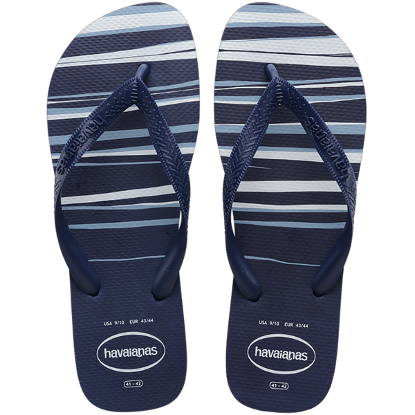 SAND. HAVAIANAS TOP BASIC BRANCO/ AZUL N41/42