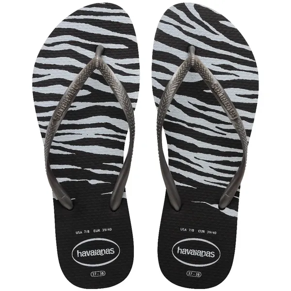 HAVAIANAS FEM SLIM ANIMALS 35/6 PRETO PR