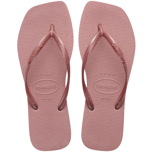 HAVAIANAS FEM SLIM SQUARE 37/38 ARGILA R