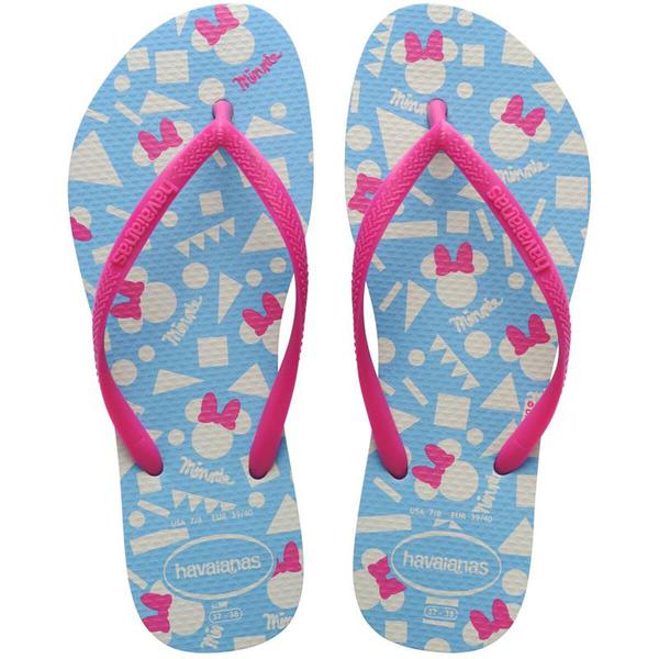 SANDALIA HAVAIANAS SLIM DISNEY AZUL/ROZA 37 38