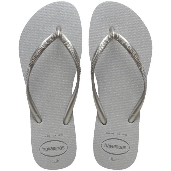 SAND HAVAIANAS SLIM GLOSS AD 35/36 CINZ/GELO