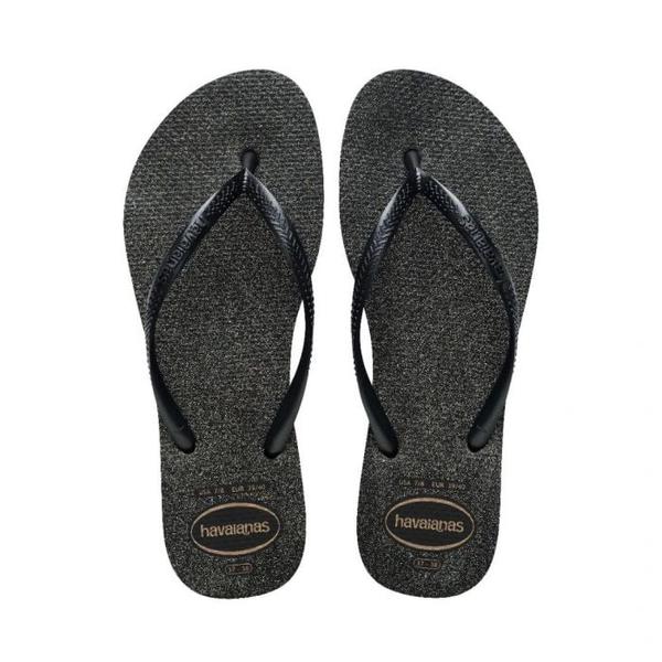 HAVAIANA SLIM GLOSS PRETO/PRATA/PRETO 33/34