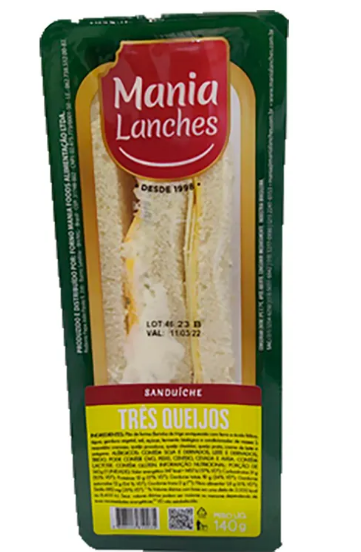 SANDUICHE MANIA FOODS TRES QUEIJOS