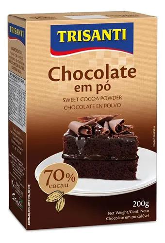 CHOCOLATE EM PO 70% DE CACAU TRISANTI 20