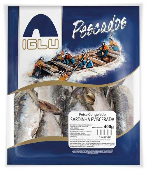 SARDINHA IGLU LAGE EVISCERADA 400G CONG