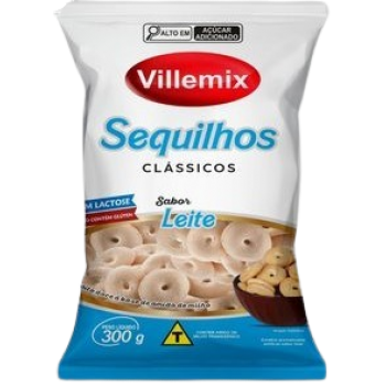 BISC VILLEMIX SEQUILHOS 300G LEITE