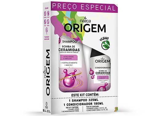 ORIGEM KIT SHAMPOO + COND BOMBA DE CERAM