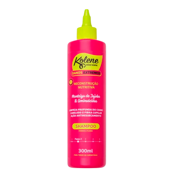 SHAMPOO RECONSTRUÇÃO NUTRITIVA KOLENE DANOS EXT.300ML (2º PASSO)