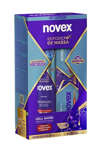 KIT SH+RECARG NOVEX REP MASSA 300ML+80G