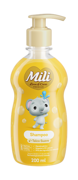 SHAMPOO MILI LOVE E CARE TALCO SUAVE 200ML