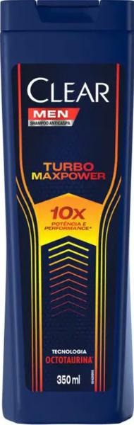 Shampoo Clear Anticaspa Men Turbo Maxpower 350ml