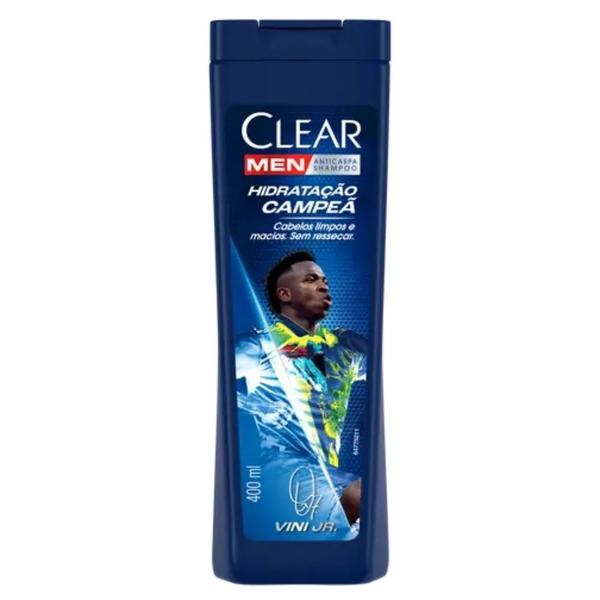 SHAMPOO CLEAR MEN 400ML HIDRATACAO CAMPEAO VINI JR