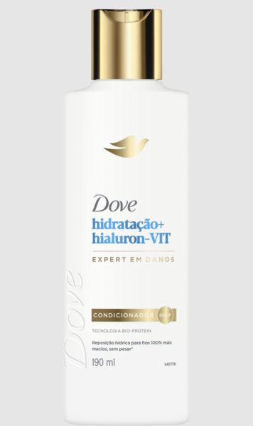 SHAMPOO DOVE HIDRATACAO+HIALURON VIT 190ML