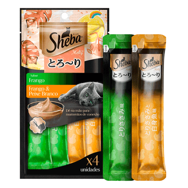 PETISCO CREM SHEBA 48G FRANGO PEIXE BRANCO
