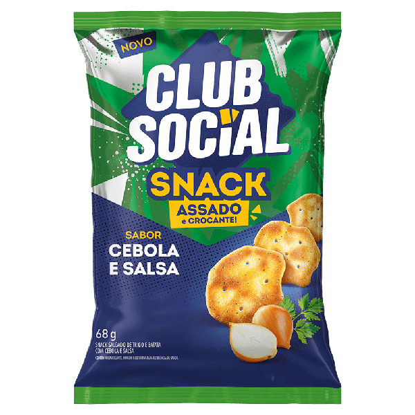 Salgadinho Club Social Snack 68g Cebola e Salsa