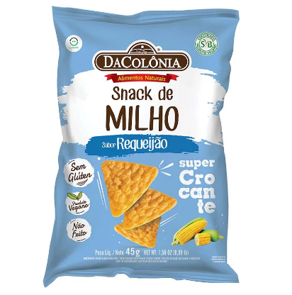 SNACK DE MILHO DACOLONIA SABOR REQUEIJAO 45G