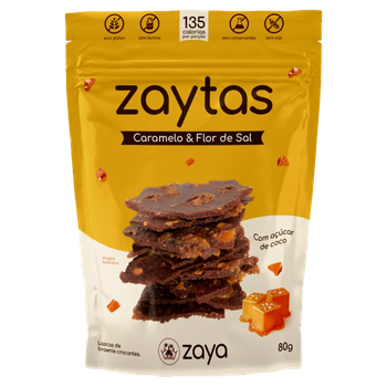BISCOITO SNACK ZAYTAS CARAMELO E FLOR DE