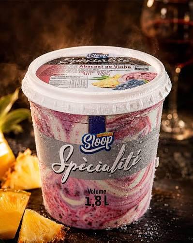 SORVETE SLOOP SPECIALITE ABACAXI AO VINHO 1,8L