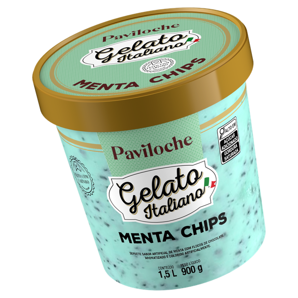 .SORVETE PAVILOCHE MENTA CHIP 1.5LT