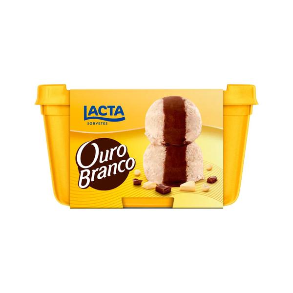 SORVETE LACTA OURO BRANCO 485G