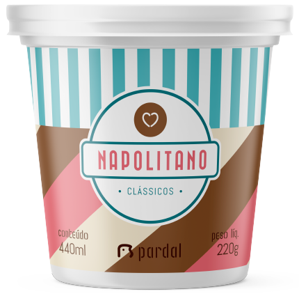 SORVETE PARDAL 140ML NAPOLITANO