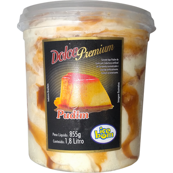 SORVETE ICEBOM DOLCE PREMIUM PUDIM 1,8L