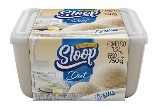 SORVETE SLOOP LIGHT 1.5L CREME