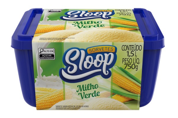 Sorvete Sloop Trad 1500ml Milho Verde