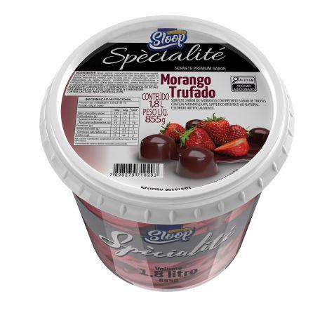 SORVETE SLOOP SPECIALITE MORANGO TRUFADO 1,8L