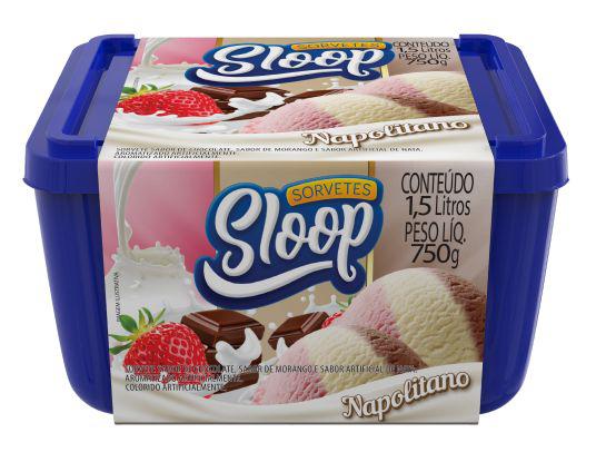SORVETE CG SLOOP POTE 1500ml NAPOLITANO