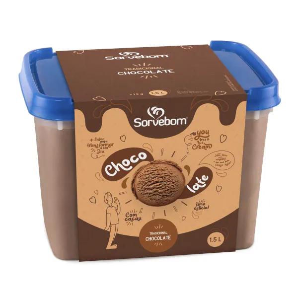 SORVETE SORVEBOM CHOCOLATE PT 1.5L