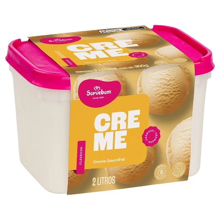 SORVETE SORVEBOM CREME 2LT