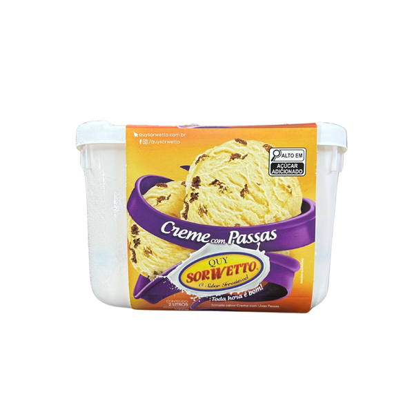 Sorvete Quy Sorwetto Sabor CREME 2l 1kg