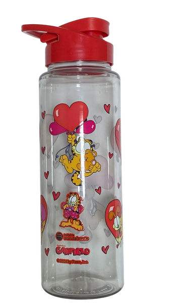 GARRAFA SQUEEZE GARFIELD CORACAO 750ML