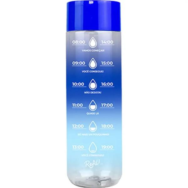 GARRAFA SQU.PLASDURAN BICOLOR AZUL 700ML
