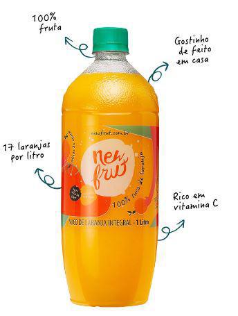 SUCO NEW FRUT LARANJA PET 900ML