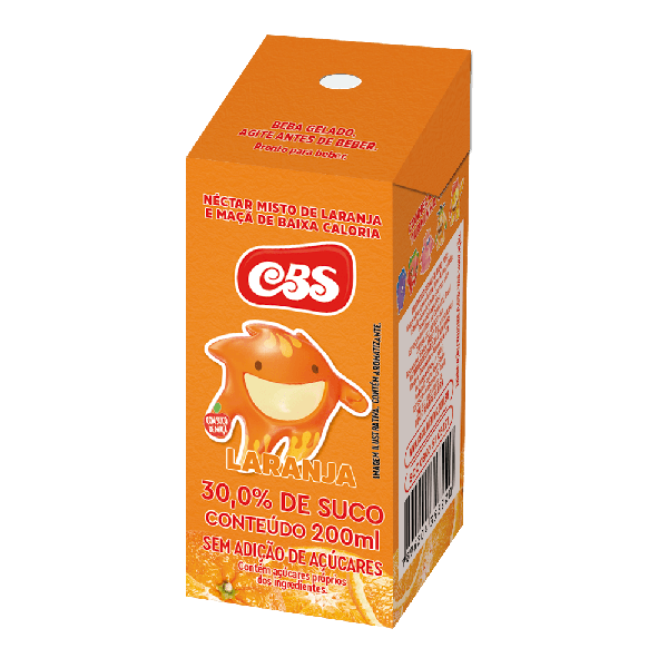SUCO NECTAR CBS LARANJA MISTO 200ML