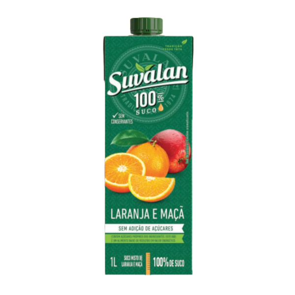 SUCO DE LARANJA E MACA SUVALAN 1L