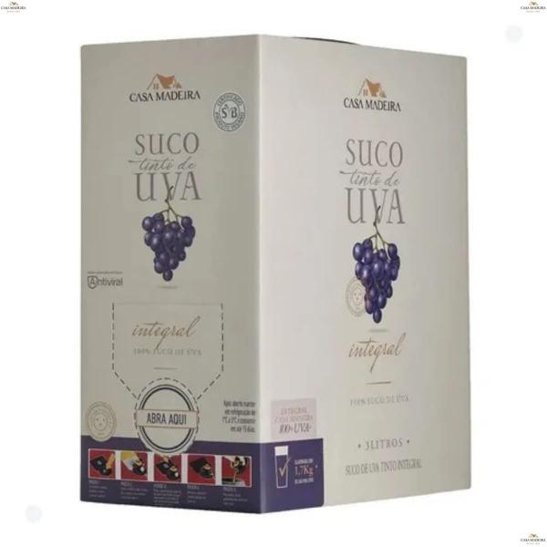 SUCO DE UVA CASA DE MADEIRA 3L INTEGRAL
