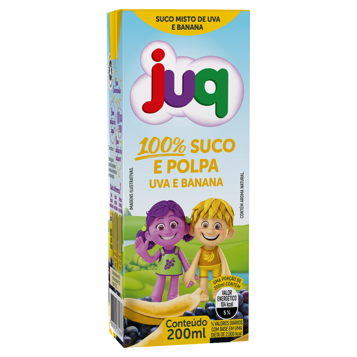 SUCO JUQ MISTO UVA E BANANA 200ML