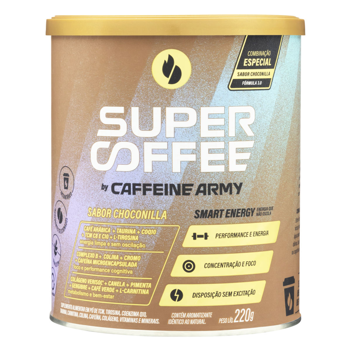 SUPLEMENTO ALIMENTAR SABOR CHOCONILLA 220G SUPERCOFFEE