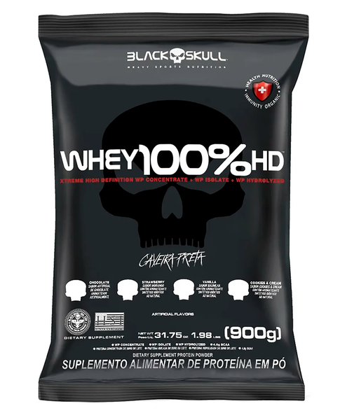 SUPLEMENTO PO WHEY 900G REFIL 100% HD BA