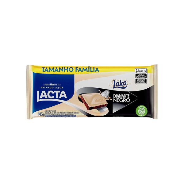 Chocolate Lacta 145g Branco Diamante Negro
