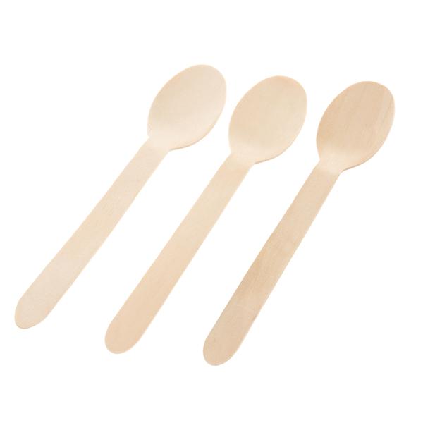 COLHER MADEIRA NATURAL 14CM C/10UN SILVER PLASTIC