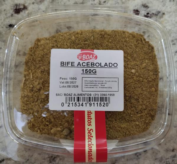 TEMP BIFE ACEBOLADO 150G BOAZ ALIMENTOS