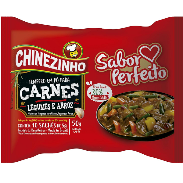 TEMPERO CHINEZINHO S. PERFEITO . 50g CARNES, LEGUMES E ARROZ
